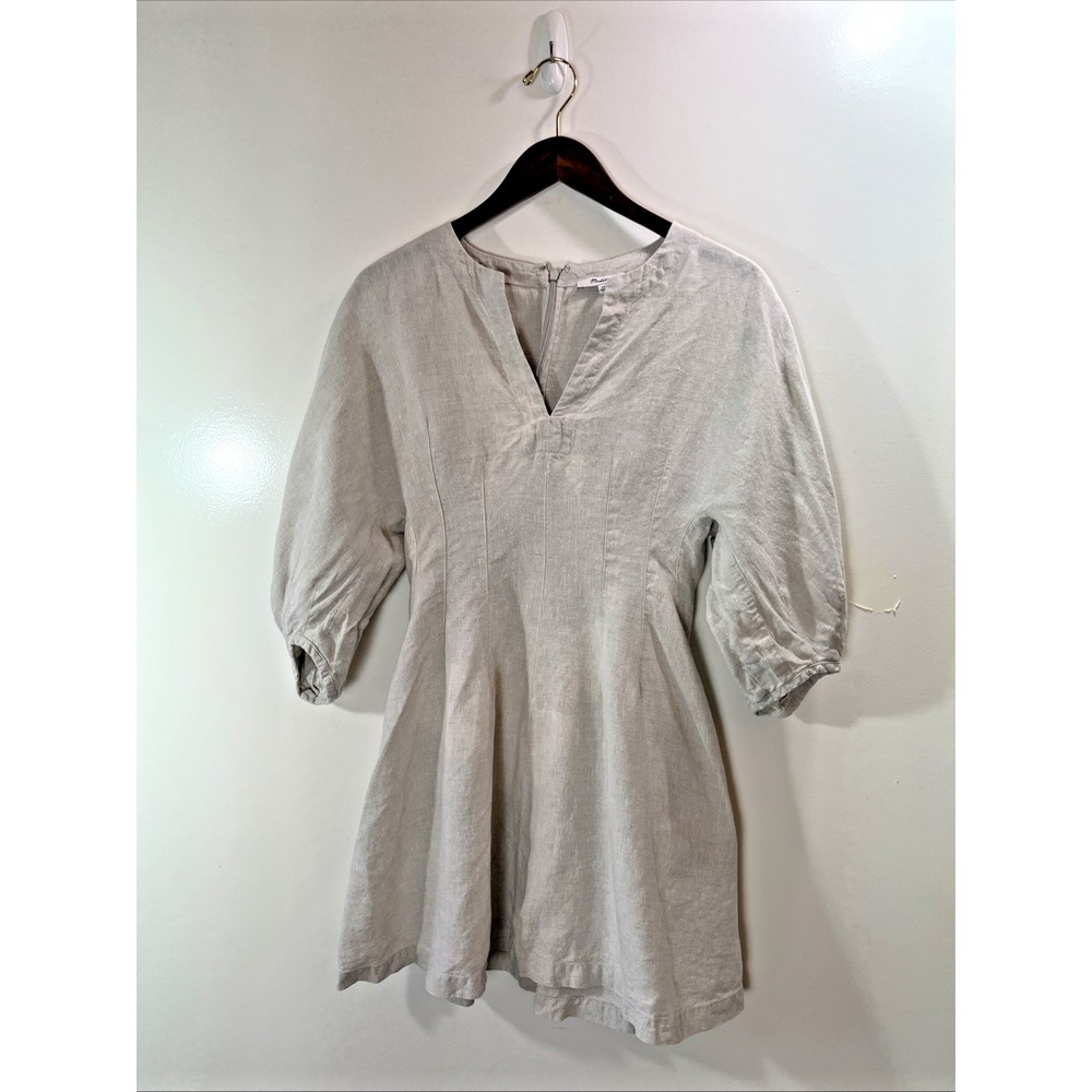 Madewell Womens Linen Dress XXS 00 Minimalist Cottagecore Beach Resort Vacation